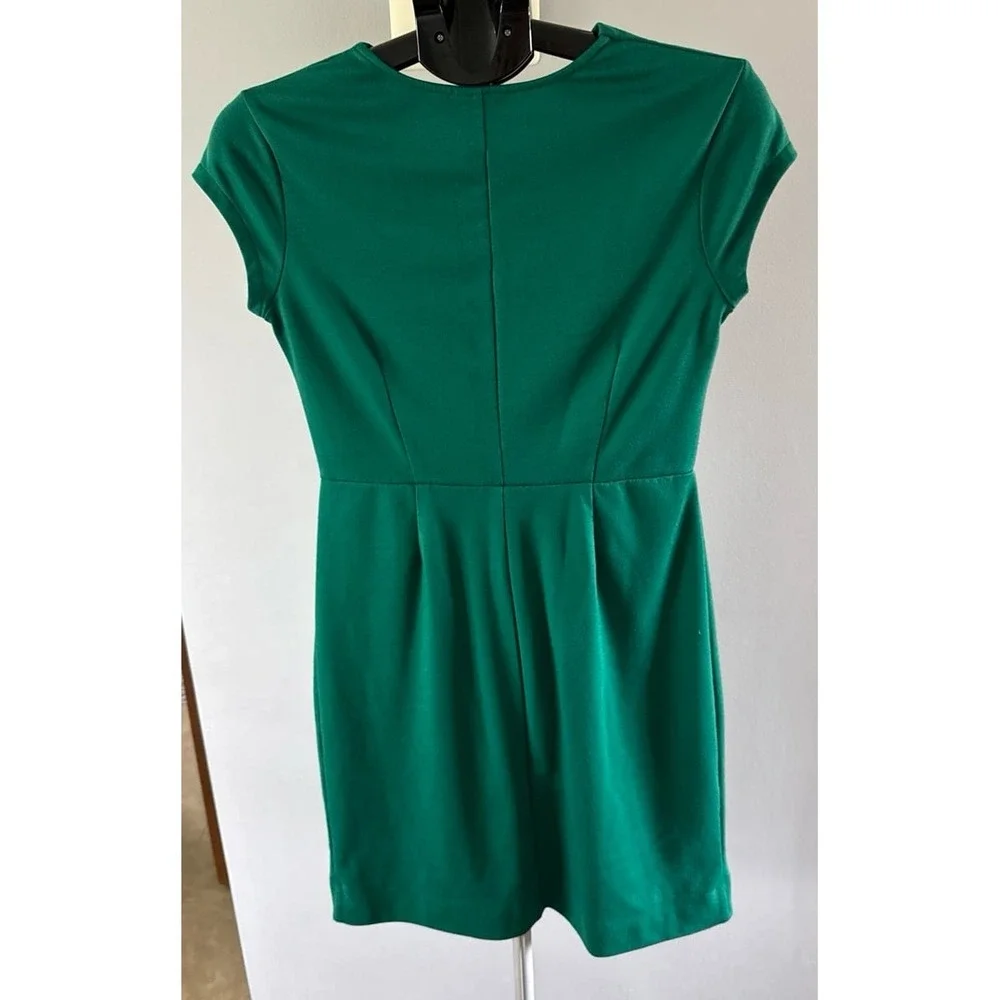Missinmo Women's Green Neck‎ Twist Sheath Dress Size Medium